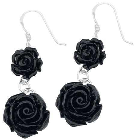 Boucles d'oreilles Gothic de etNox - Black Roses - pour Femme - standard - etNox