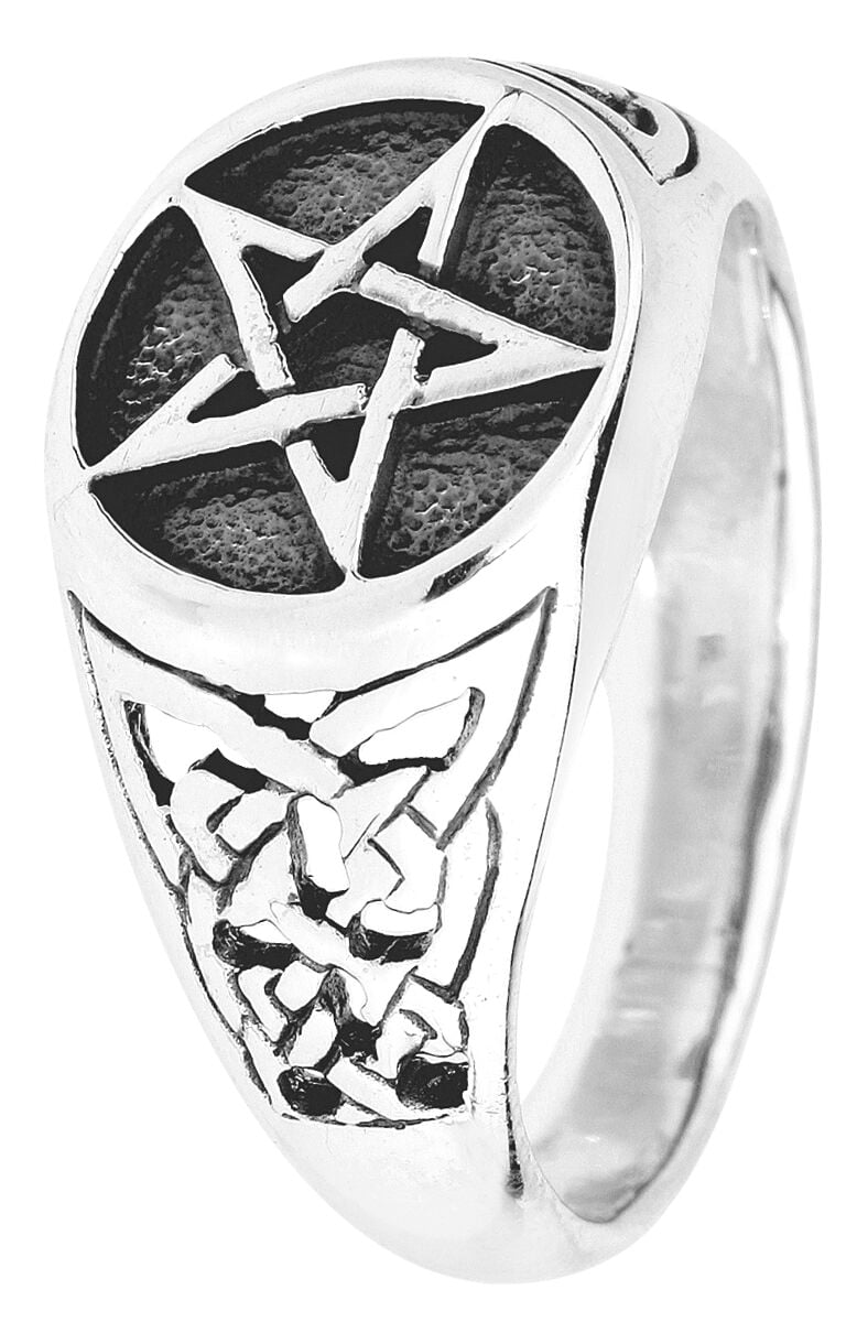 Bague Gothic de etNox hard and heavy - Pentagram - pour Unisexe - couleur argent - etNox hard and heavy
