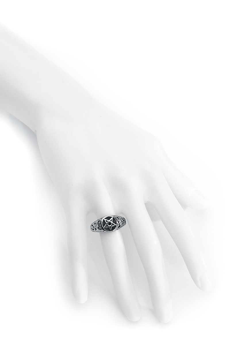 Bague Gothic de etNox hard and heavy - Pentagram - pour Unisexe - couleur argent - etNox hard and heavy - View 2