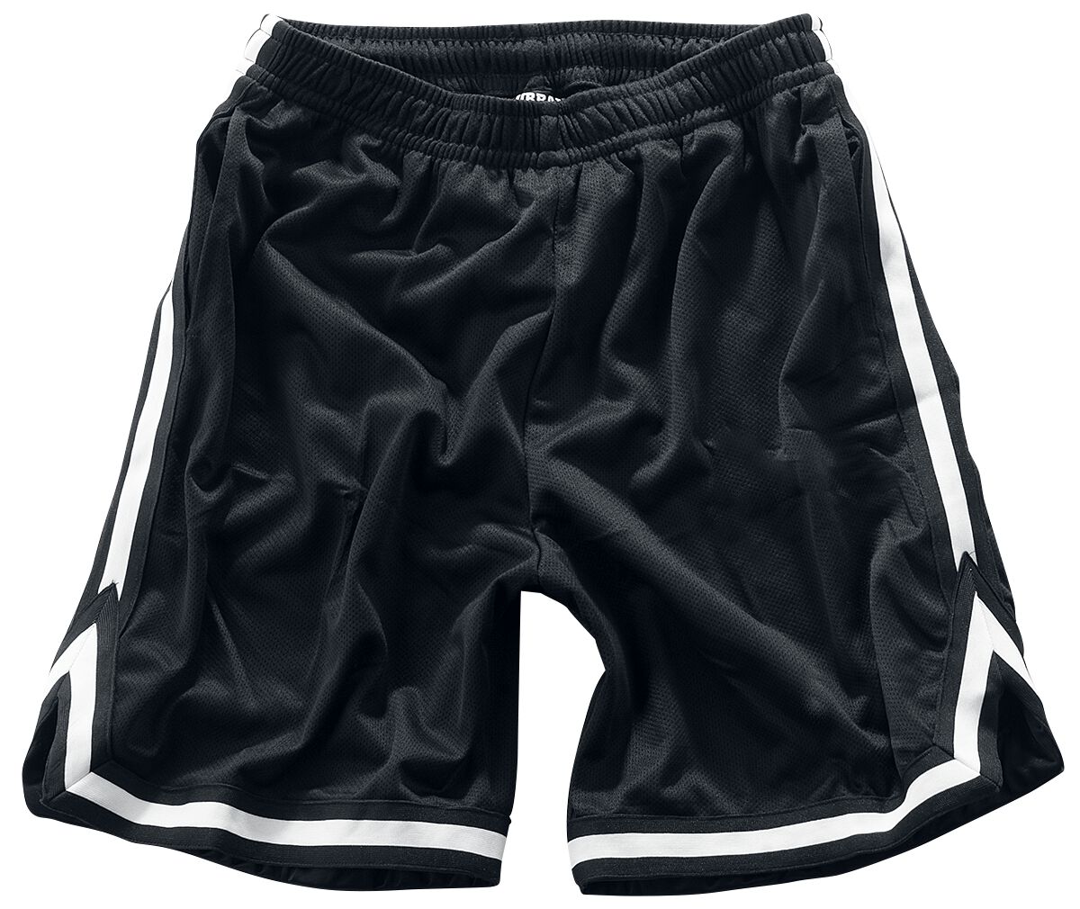 Short  de Urban Classics - Short Stripes Mesh - S à 3XL - pour Homme - noir/blanc - Urban Classics