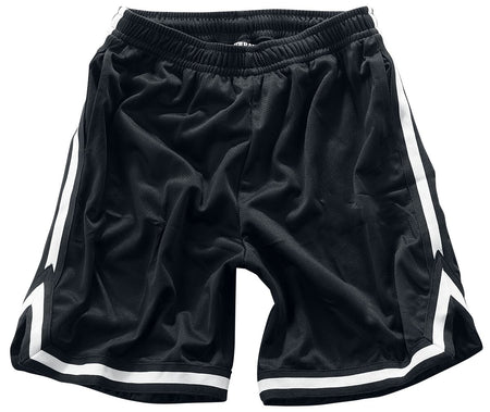 Short  de Urban Classics - Short Stripes Mesh - S à 3XL - pour Homme - noir/blanc - Urban Classics