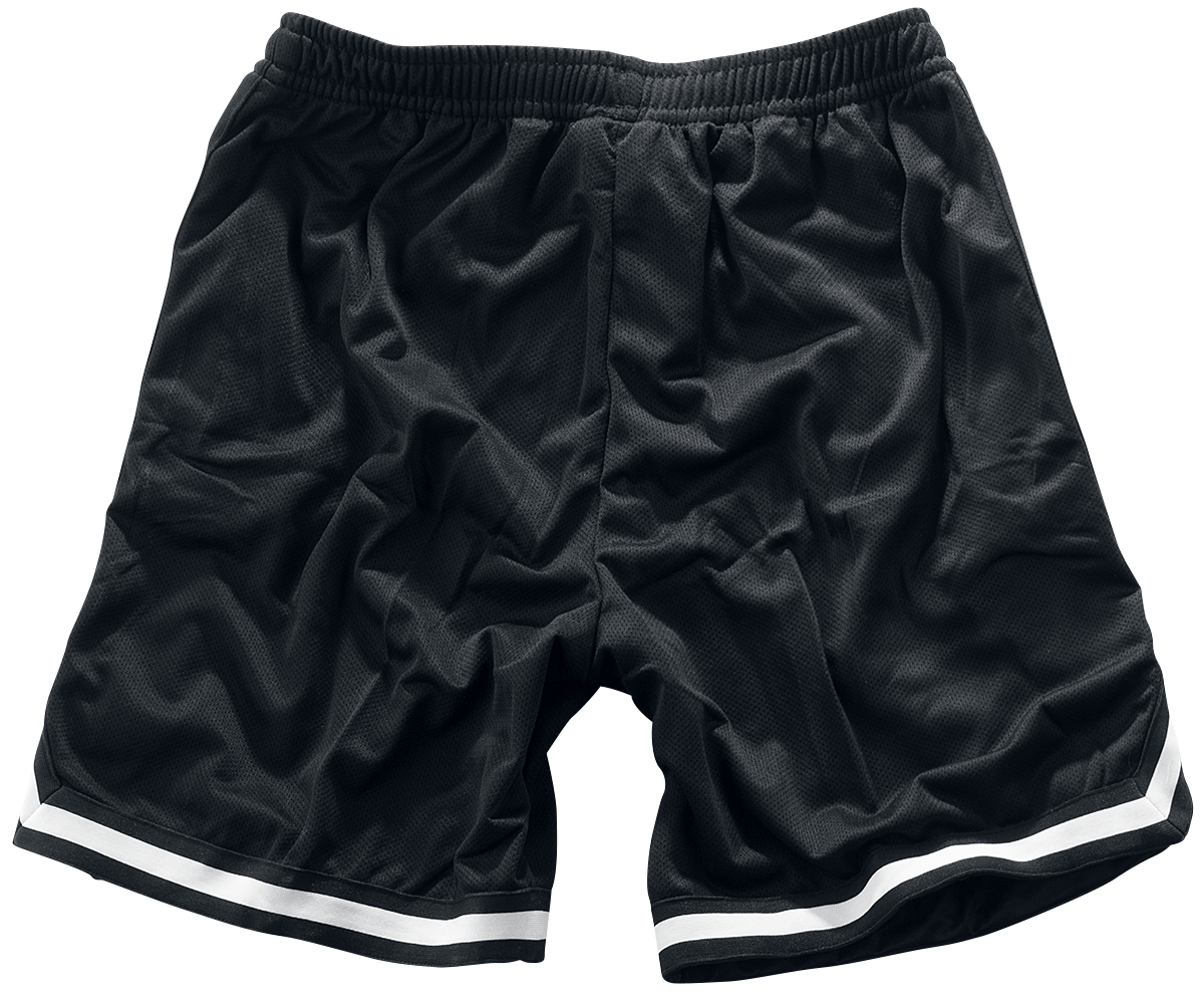 Short  de Urban Classics - Short Stripes Mesh - S à 3XL - pour Homme - noir/blanc - Urban Classics - View 2