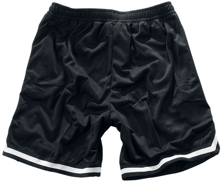 Short  de Urban Classics - Short Stripes Mesh - S à 3XL - pour Homme - noir/blanc - Urban Classics - View 2
