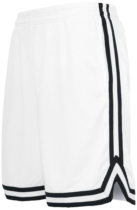 Short  de Urban Classics - Short Stripes Mesh - S à 3XL - pour Homme - blanc/noir - Urban Classics