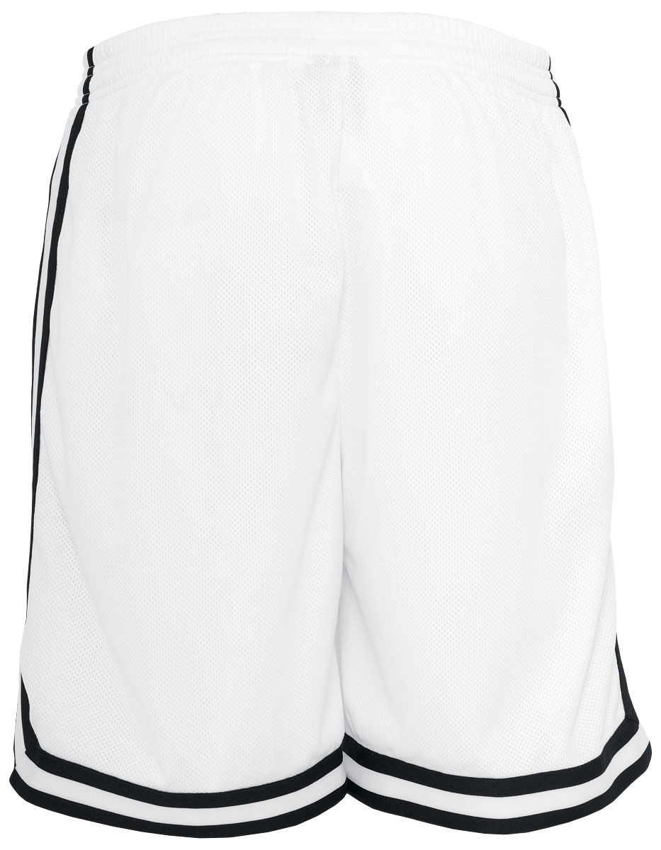 Short  de Urban Classics - Short Stripes Mesh - S à 3XL - pour Homme - blanc/noir - Urban Classics - View 2