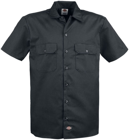 Chemise manches courtes Rockabilly de Dickies - Chemise À Manches Courtes Work - S à 3XL - pour Homme - noir - Dickies
