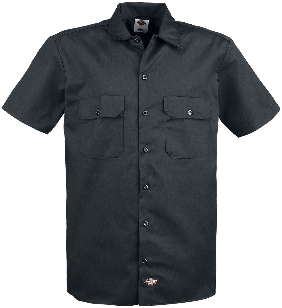 Chemise manches courtes Rockabilly de Dickies - Chemise À Manches Courtes Work - S à 3XL - pour Homme - noir - Dickies