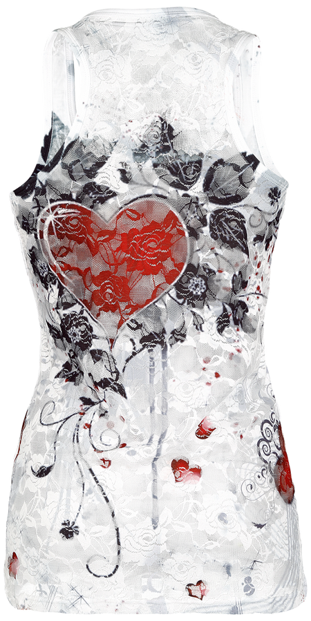 Top  de Innocent - Rose Heart - S à XL - pour Femme - blanc - innocent - View 2