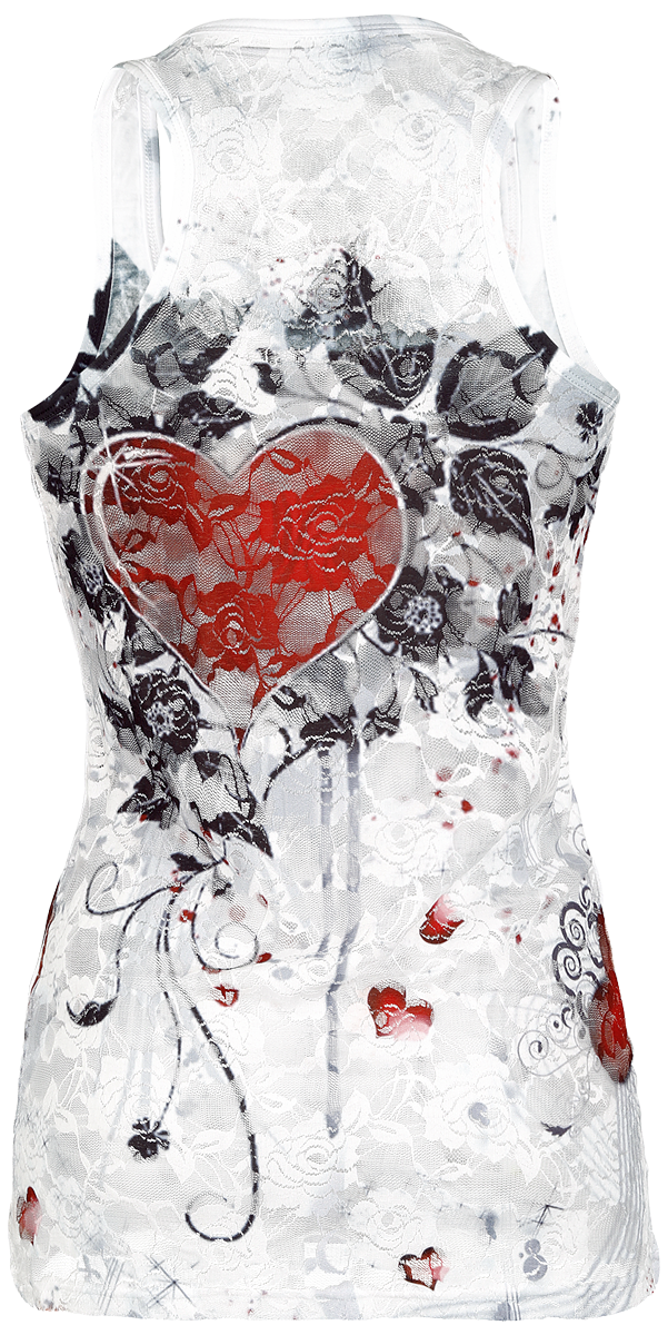 Top  de Innocent - Rose Heart - S à XL - pour Femme - blanc - innocent - View 2