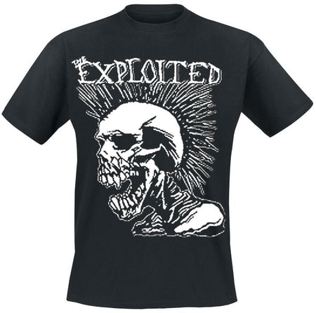 T-Shirt Manches courtes  de The Exploited - Mohican Skull - S à XXL - pour Homme - noir - The Exploited