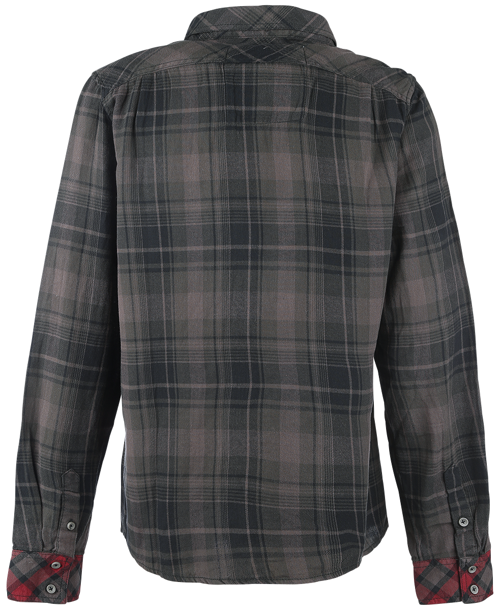 Chemise manches longues  de Brandit - Duncan - S à XXL - pour Homme - marron/noir - Brandit - View 2