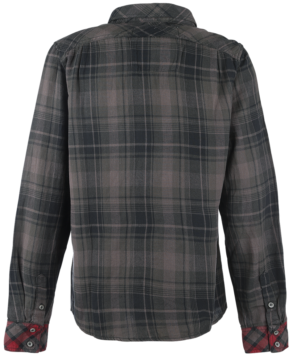 Chemise manches longues  de Brandit - Duncan - S à XXL - pour Homme - marron/noir - Brandit - View 2