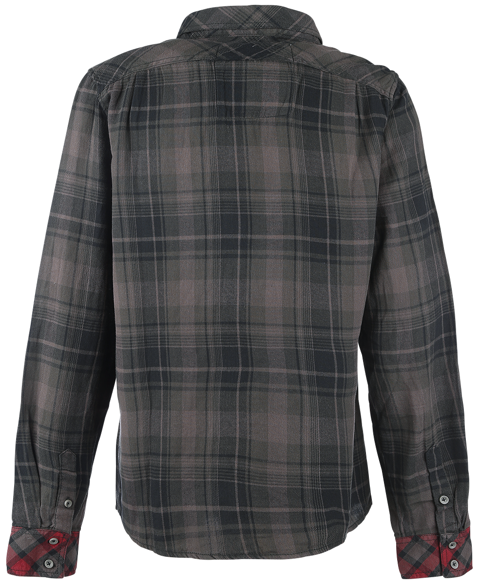 Chemise manches longues  de Brandit - Duncan - S à XXL - pour Homme - marron/noir - Brandit - View 2