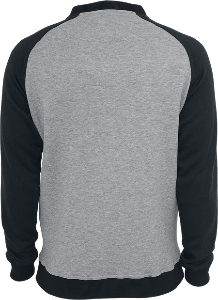 Sweat-shirt  de Urban Classics - T-shirt Raglan Col Rond - S à 5XL - pour Homme - gris/noir - Urban Classics - View 2