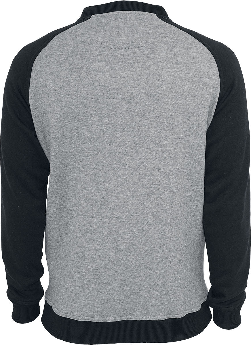 Sweat-shirt  de Urban Classics - T-shirt Raglan Col Rond - S à 5XL - pour Homme - gris/noir - Urban Classics - View 2