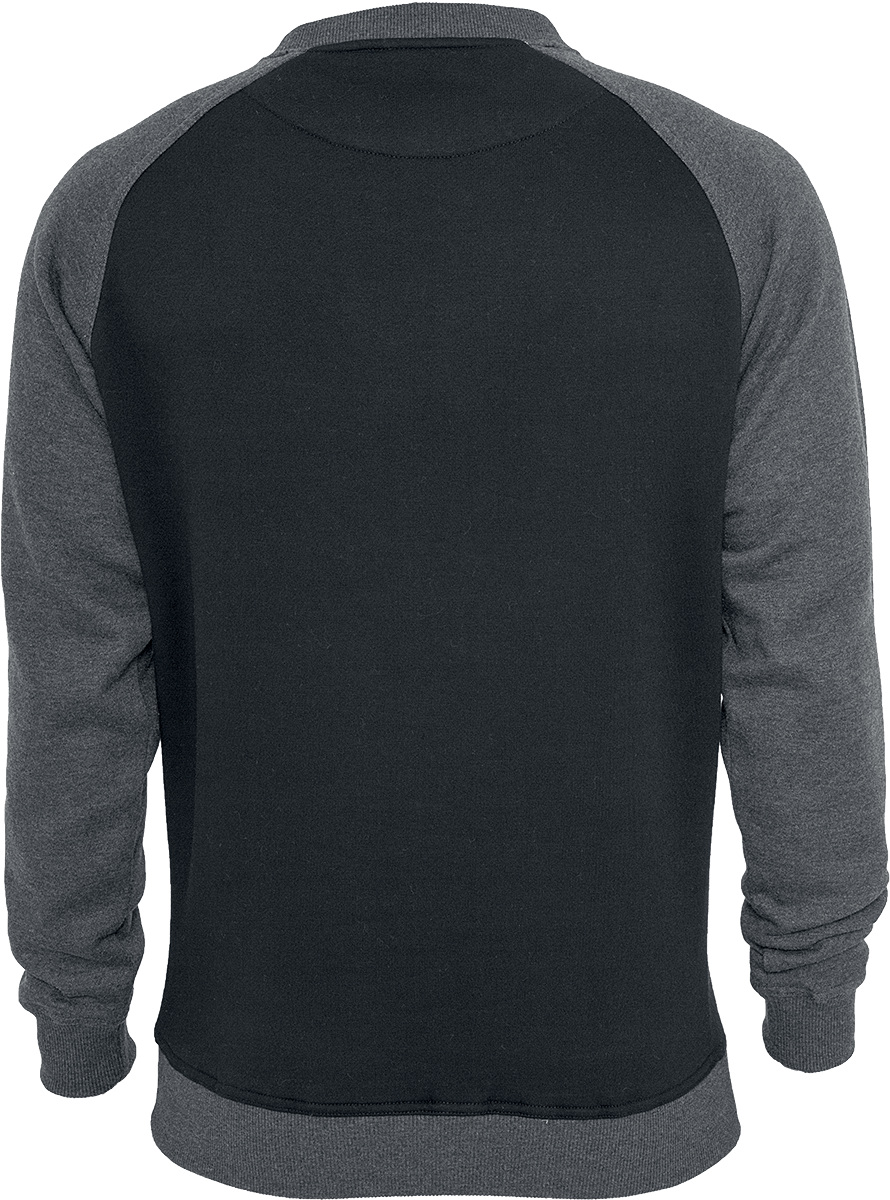 Sweat-shirt  de Urban Classics - T-shirt Raglan Col Rond - S à 5XL - pour Homme - noir/anthracite - Urban Classics - View 2