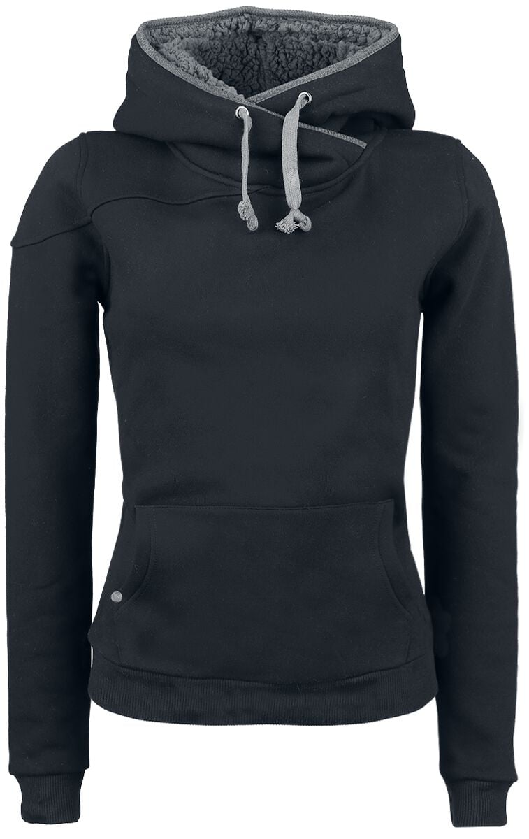 Sweat-shirt à capuche  de Black Premium by EMP - Teddy Hoodie - S à L - pour Femme - noir - Black Premium by EMP
