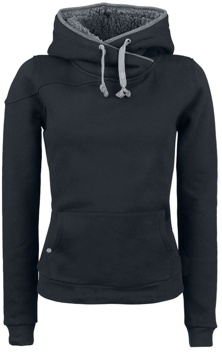 Sweat-shirt à capuche  de Black Premium by EMP - Teddy Hoodie - S à L - pour Femme - noir - Black Premium by EMP