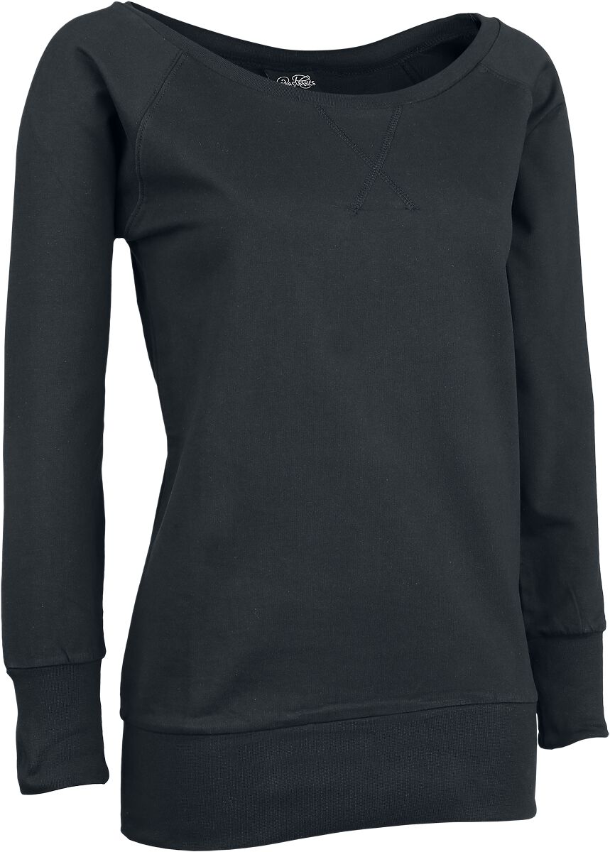 Sweat-shirt  de Urban Classics - Sweat col rond large - XS à 5XL - pour Femme - noir - Urban Classics