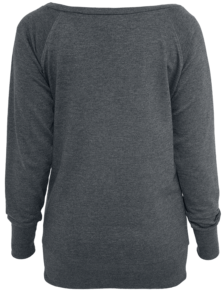 Sweat-shirt  de Urban Classics - Sweat col rond large - S à 3XL - pour Femme - anthracite - Urban Classics - View 2