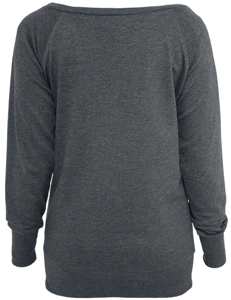 Sweat-shirt  de Urban Classics - Sweat col rond large - S à 3XL - pour Femme - anthracite - Urban Classics - View 2