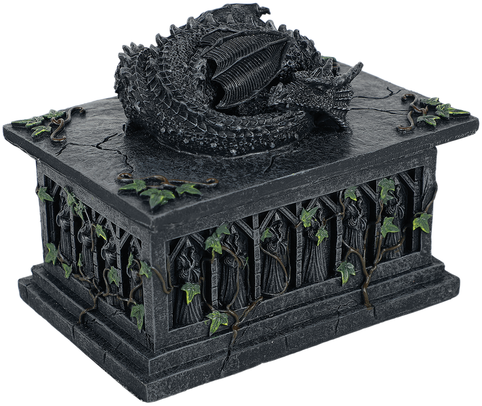 Boîte de rangement Gothic de Nemesis Now - Dragon Tarot Card Box - pour Unisexe - gris - Nemesis Now - View 2