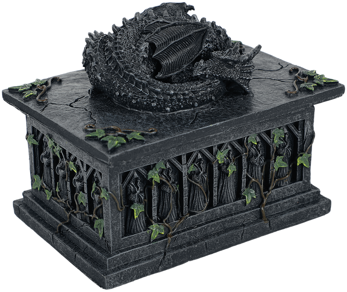 Boîte de rangement Gothic de Nemesis Now - Dragon Tarot Card Box - pour Indifférent - gris - Nemesis Now - View 2