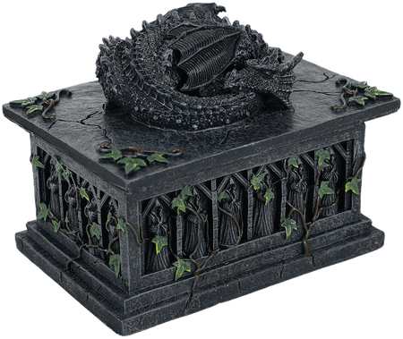 Boîte de rangement Gothic de Nemesis Now - Dragon Tarot Card Box - pour Indifférent - gris - Nemesis Now - View 2