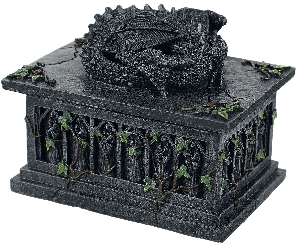 Boîte de rangement Gothic de Nemesis Now - Dragon Tarot Card Box - pour Indifférent - gris - Nemesis Now