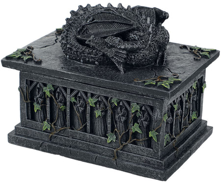 Boîte de rangement Gothic de Nemesis Now - Dragon Tarot Card Box - pour Indifférent - gris - Nemesis Now