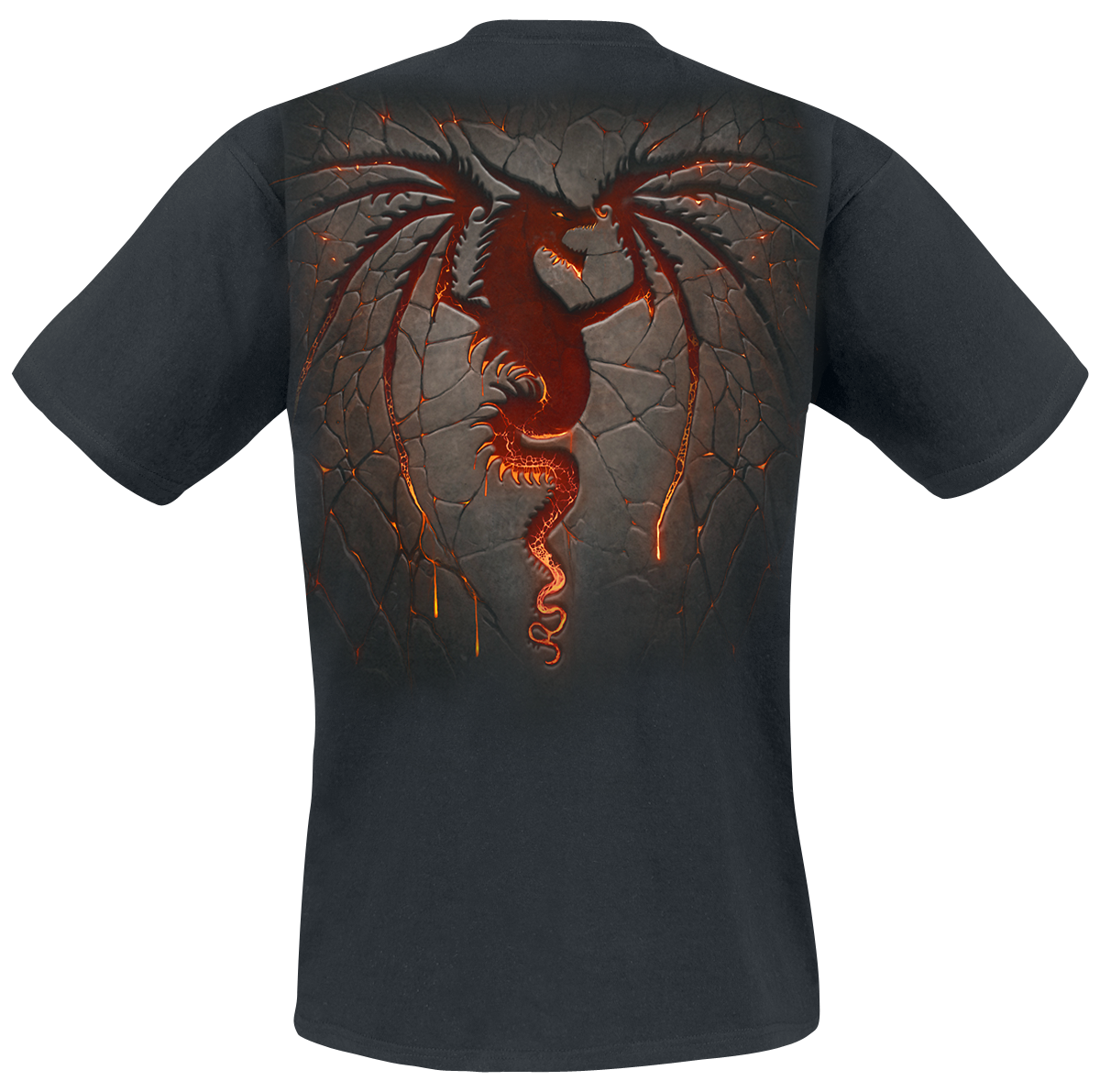 T-Shirt Manches courtes Gothic de Spiral - Dragon Furnace - S à 4XL - pour Homme - noir - Spiral - View 2