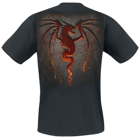 T-Shirt Manches courtes Gothic de Spiral - Dragon Furnace - S à 4XL - pour Homme - noir - Spiral - View 2
