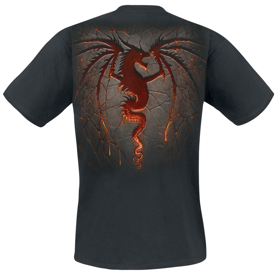T-Shirt Manches courtes Gothic de Spiral - Dragon Furnace - S à 4XL - pour Homme - noir - Spiral - View 2