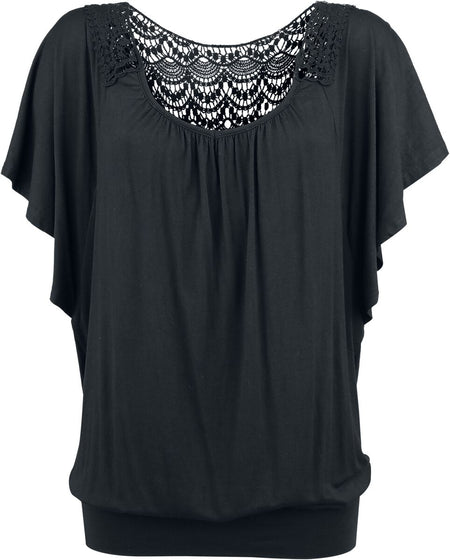 T-Shirt Manches courtes  de Black Premium by EMP - T-Shirt Chauve-Souris - S à 5XL - pour Femme - noir - Black Premium by EMP