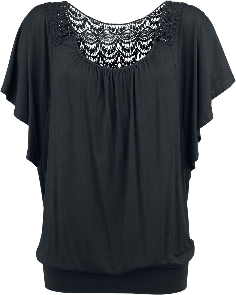 T-Shirt Manches courtes  de Black Premium by EMP - T-Shirt Chauve-Souris - S à 5XL - pour Femme - noir - Black Premium by EMP