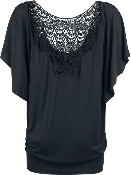 T-Shirt Manches courtes  de Black Premium by EMP - T-Shirt Chauve-Souris - S à 5XL - pour Femme - noir - Black Premium by EMP - View 2
