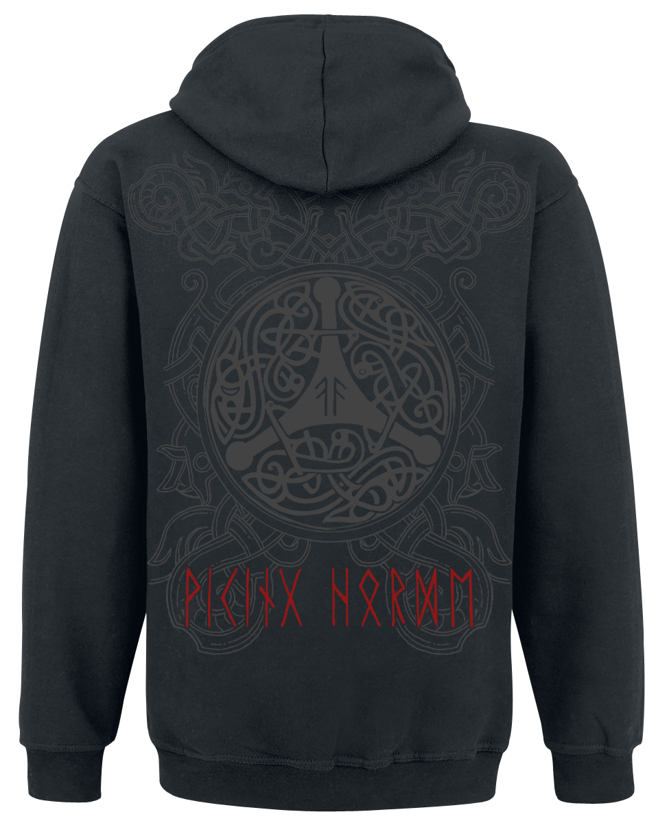Sweat-shirt zippé à capuche  de Amon Amarth - Viking Horde - M à 4XL - pour Homme - noir - Amon Amarth - View 2