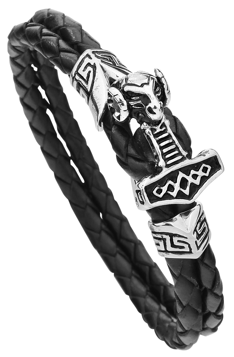 Bracelet en cuir  de etNox hard and heavy - Marteau De Thor - pour Unisexe - Standard - etNox hard and heavy - View 2