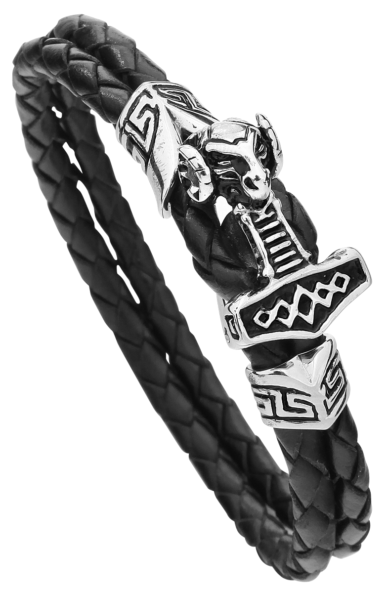 Bracelet en cuir  de etNox hard and heavy - Marteau De Thor - pour Unisexe - Standard - etNox hard and heavy - View 2