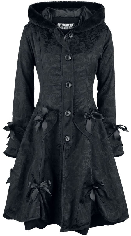 Manteau d'hiver  de Poizen Industries - Manteau Alice Rose - S à 4XL - pour Femme - noir - Poizen Industries