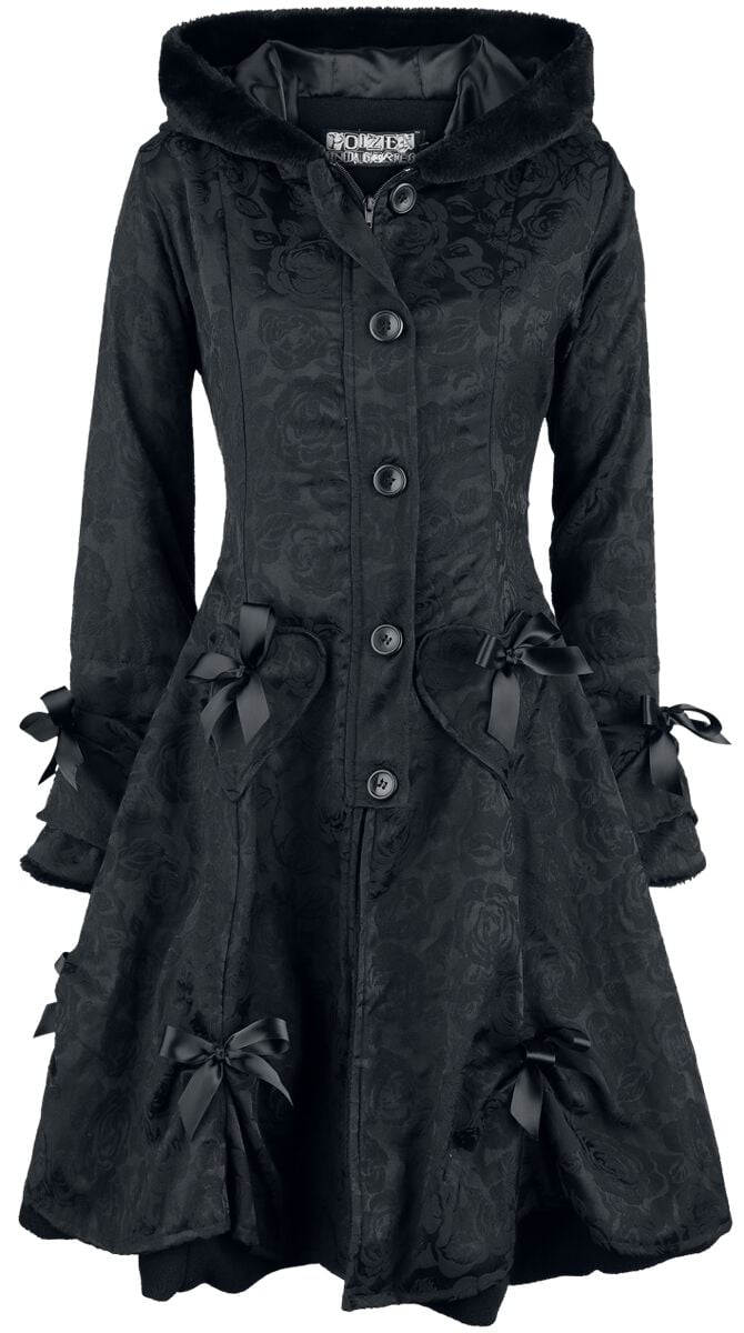Manteau d'hiver  de Poizen Industries - Manteau Alice Rose - S à 4XL - pour Femme - noir - Poizen Industries