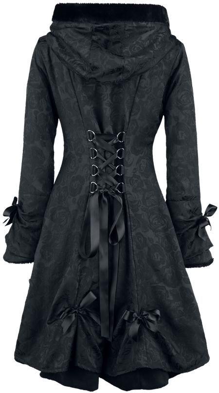 Manteau d'hiver  de Poizen Industries - Manteau Alice Rose - S à 4XL - pour Femme - noir - Poizen Industries - View 2