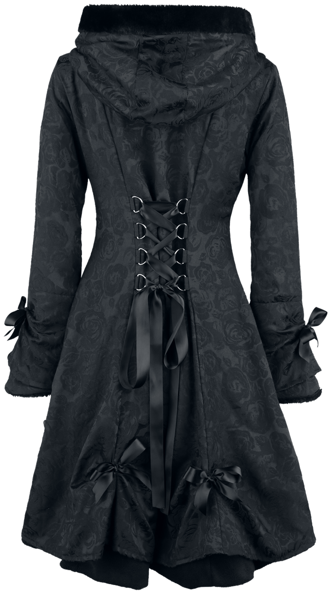 Manteau d'hiver  de Poizen Industries - Manteau Alice Rose - S à 4XL - pour Femme - noir - Poizen Industries - View 2