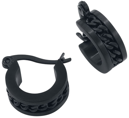 Boucles d'oreilles  de etNox hard and heavy - Maille D'Acier - pour Unisexe - noir - etNox hard and heavy