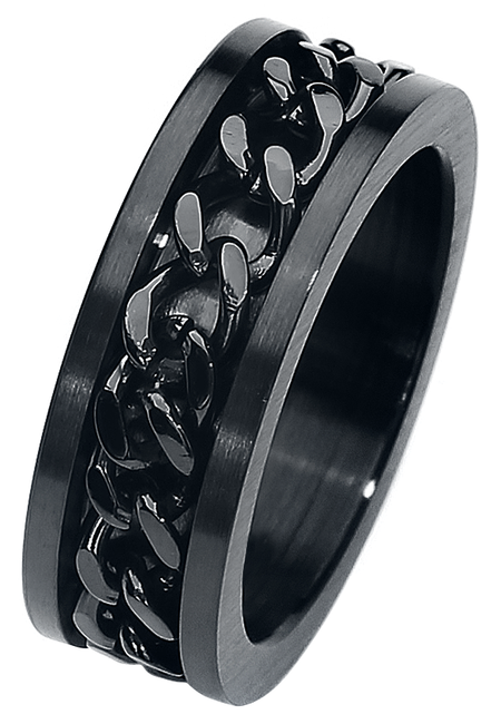 Bague  de etNox hard and heavy - Maille D'Acier - pour Unisexe - noir - etNox hard and heavy - View 2