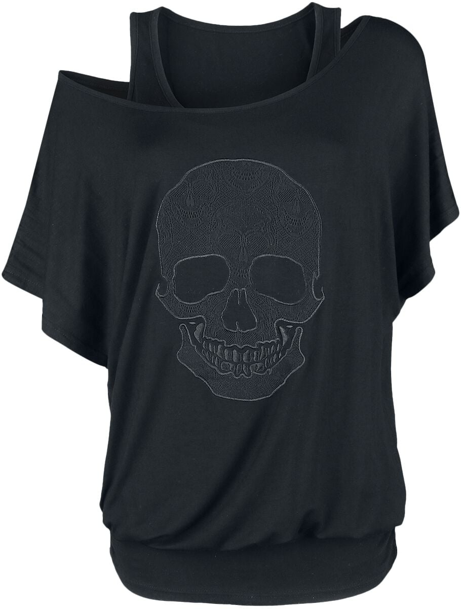 T-Shirt Manches courtes  de Rock Rebel by EMP - When The Heart Rules The Mind - S à 5XL - pour Femme - noir - Rock Rebel by EMP