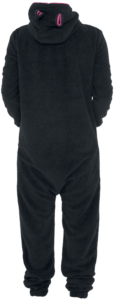 Combinaison  de Urban Classics - Combinaison Teddy - M-L - pour Femme - noir - Urban Classics - View 2