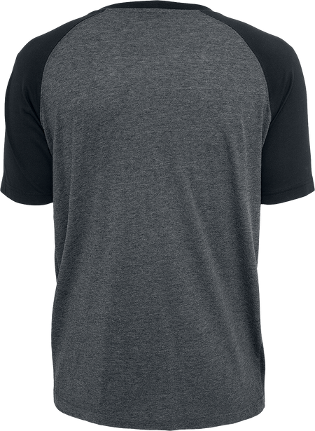 T-Shirt Manches courtes  de Urban Classics - T-Shirt Raglan Contrast - S à XXL - pour Homme - anthracite/noir - Urban Classics - View 2