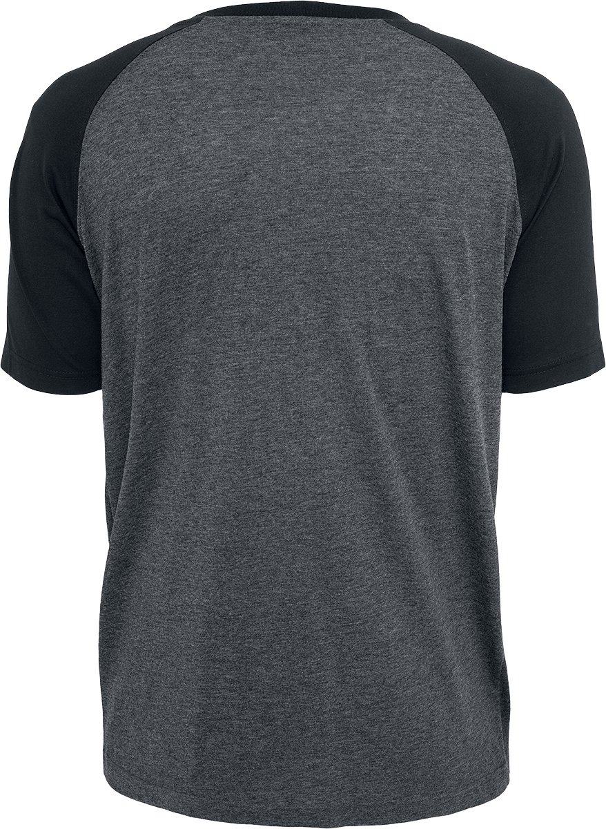 T-Shirt Manches courtes  de Urban Classics - T-Shirt Raglan Contrast - S à XXL - pour Homme - anthracite/noir - Urban Classics - View 2