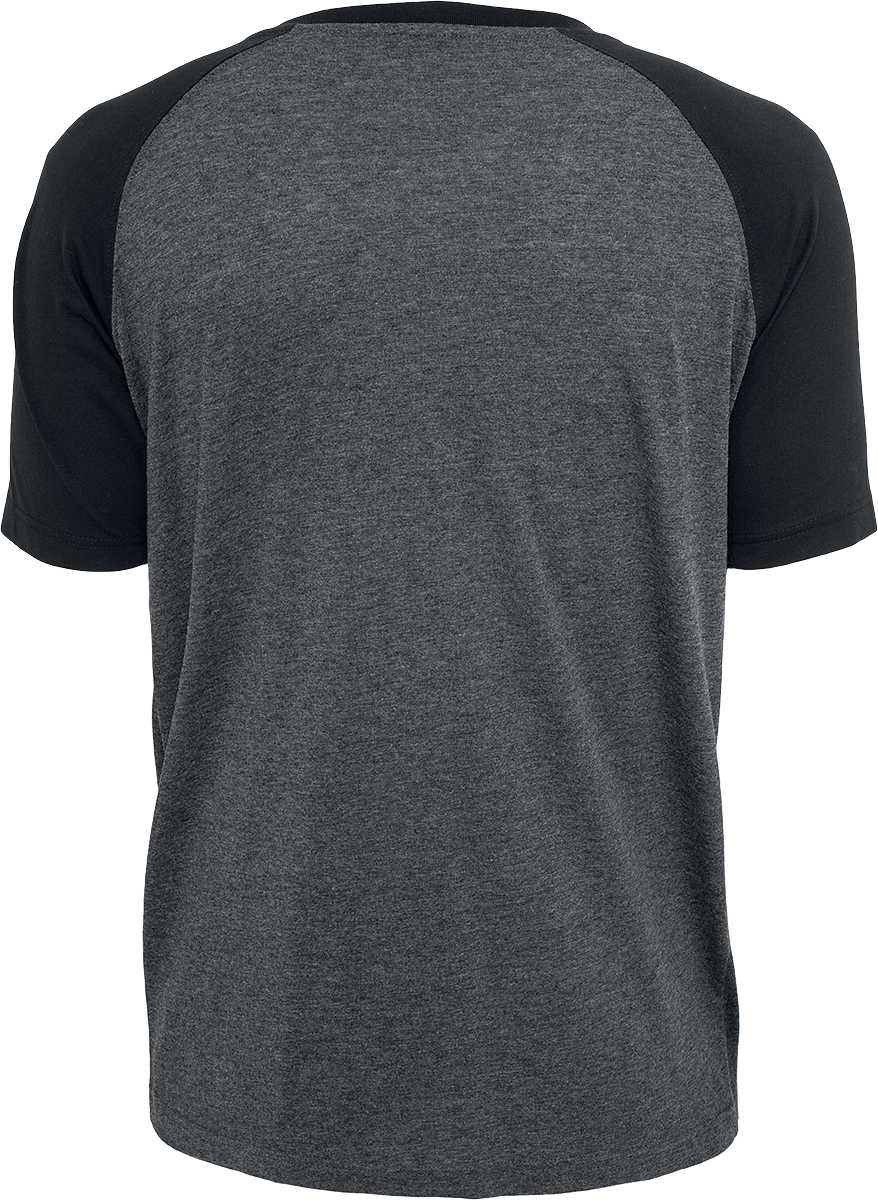 T-Shirt Manches courtes  de Urban Classics - T-Shirt Raglan Contrast - S à XXL - pour Homme - anthracite/noir - Urban Classics - View 2
